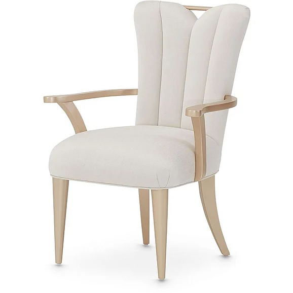 AICO La Rachelle Arm Chair in Medium Champagne (Set of 2) 9034004-136