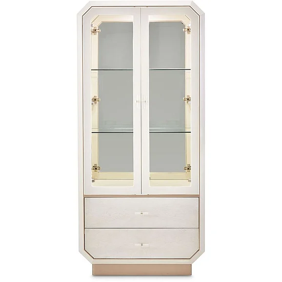 AICO La Rachelle Display Cabinet in Medium Champagne 9034209-136