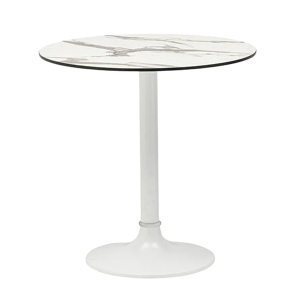Euro Style Jannie 30" Outdoor Bistro Table in White 90409WHT-KIT CLOSEOUT