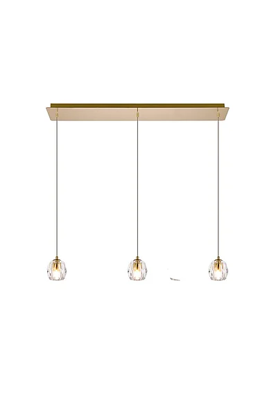 Elegant Eren 3 Lights Gold Pendant 3505D28G