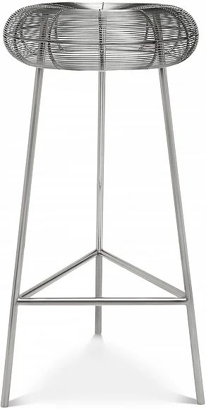 Meridian Tuscany Bar Stool in Silver Metal 964Silver