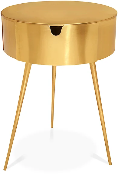 Meridian Bali Side Table | Nightstand in Gold 835Gold