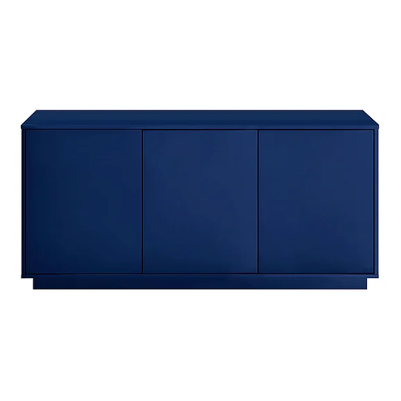 Euro Style Tresero 65" Sideboard in High Gloss Deep Blue 90644-BLU