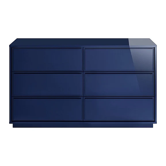 Euro Style Tresero 55" Sideboard in High Gloss Deep Blue 90649BLU-KIT