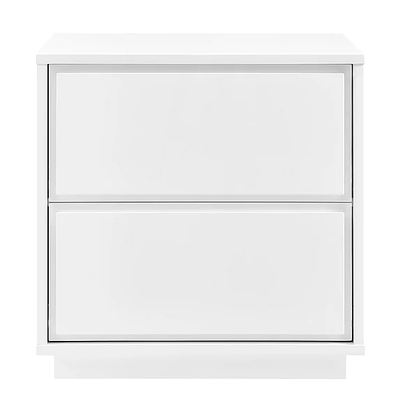 Euro Style Tresero Nightstand in High Gloss White 90655-WHT