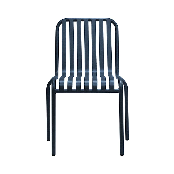 Euro Style Enid Stackable Outdoor Side Chair in Dark Blue (Set of 2) 90730-DKBLU