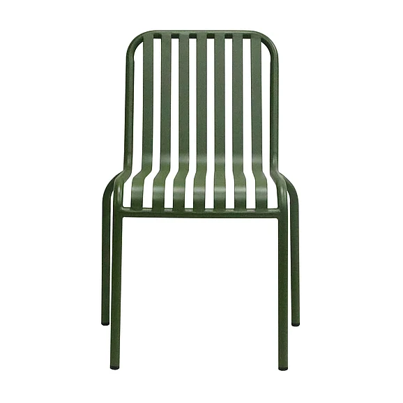 Euro Style Enid Stackable Outdoor Side Chair in Dark Green (Set of 2) 90730-DKGRN