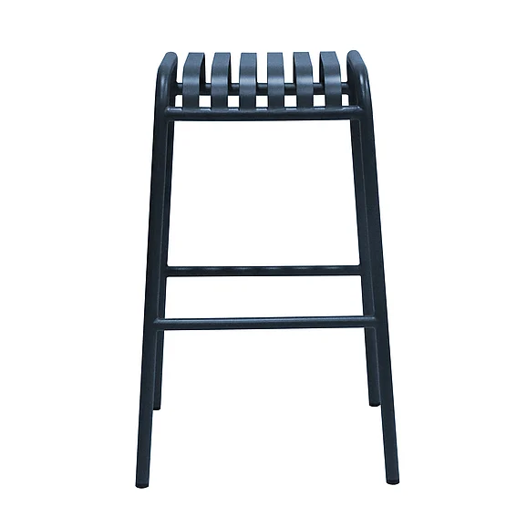Euro Style Enid Stackable Outdoor Bar Stool in Dark Blue (Set of 2) 90732-DKBLU