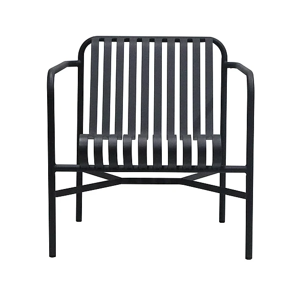 Euro Style Enid Outdoor Lounge Chair in Black 90736-BLK