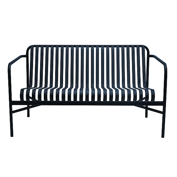 Euro Style Enid Outdoor Loveseat in Dark Blue 90738-DKBLU