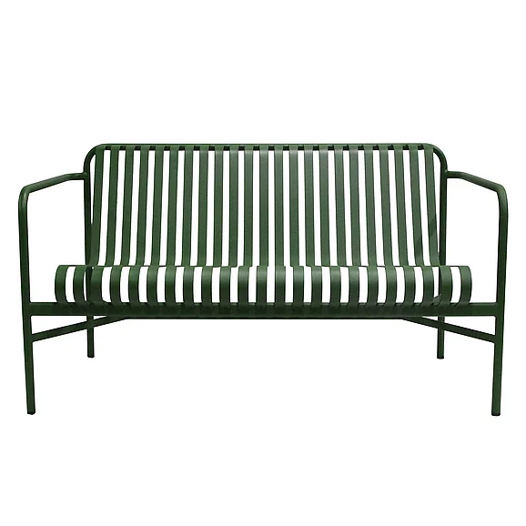 Euro Style Enid Outdoor Loveseat in Dark Green 90738-DKGRN