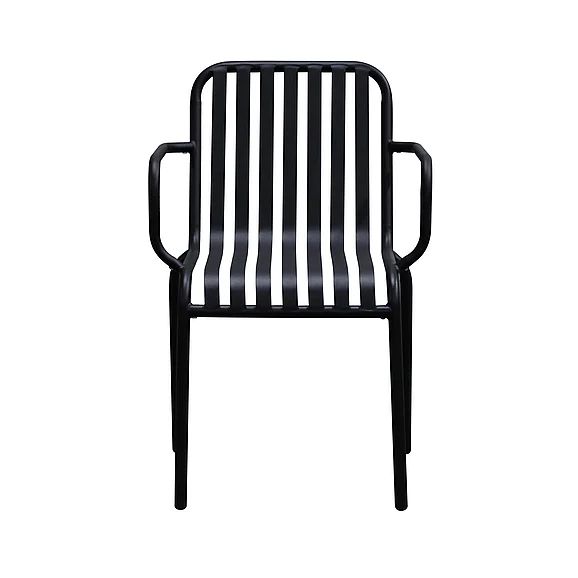 Euro Style Enid Outdoor Armchair in Black (Set of 2) 90740-BLK
