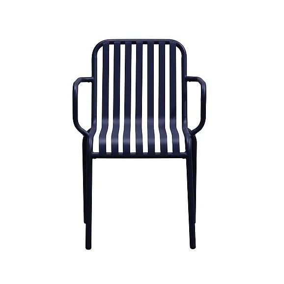 Euro Style Enid Outdoor Armchair in Dark Blue (Set of 2) 90740-DKBLU