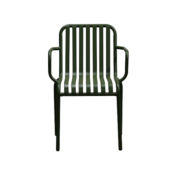 Euro Style Enid Outdoor Armchair in Dark Green (Set of 2) 90740-DKGRN