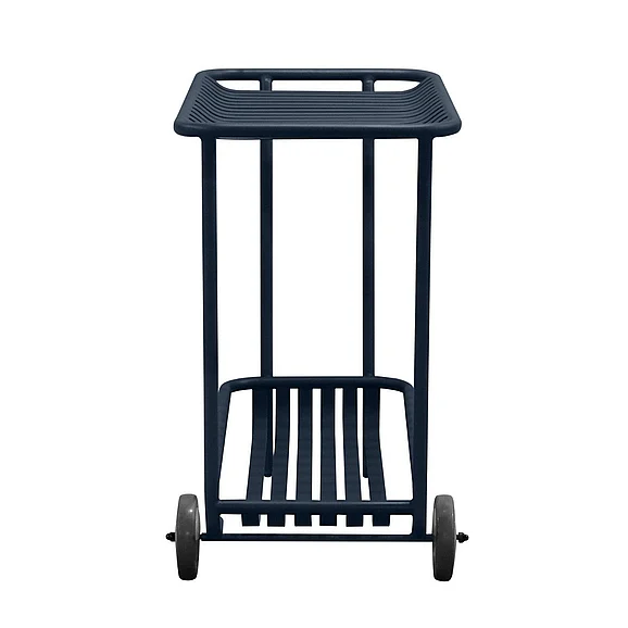 Euro Style Enid 32" Outdoor Cart in Dark Blue 90780-DKBLU