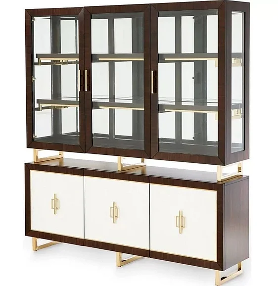 AICO Belmont Place Buffet with China Top in Espresso