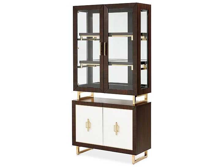 AICO Belmont Place Display Cabinet in Espresso