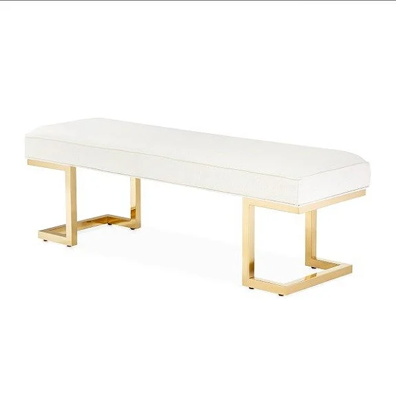 AICO Belmont Place Bed Bench in Bright Gold 9085904-806