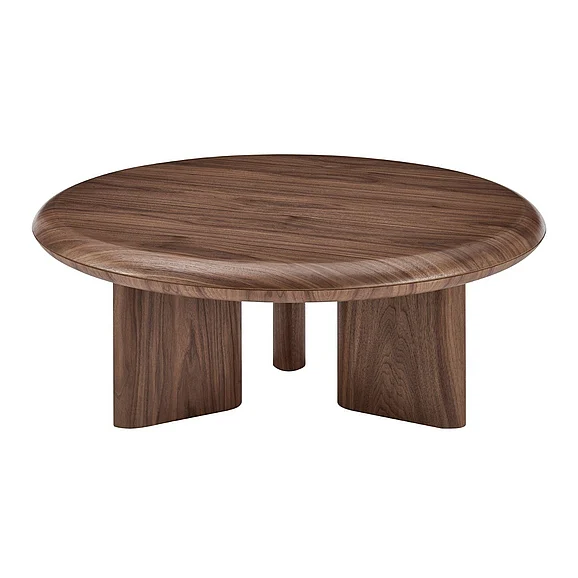 Euro Style Albert 35" Round Coffee Table 90966WAL-KIT
