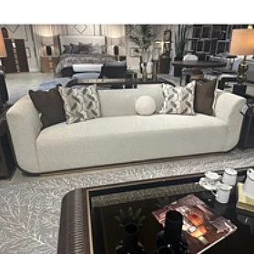 AICO Furniture West Kensington Sofa Buff in Medium Espresso 9096815-BUFF-417