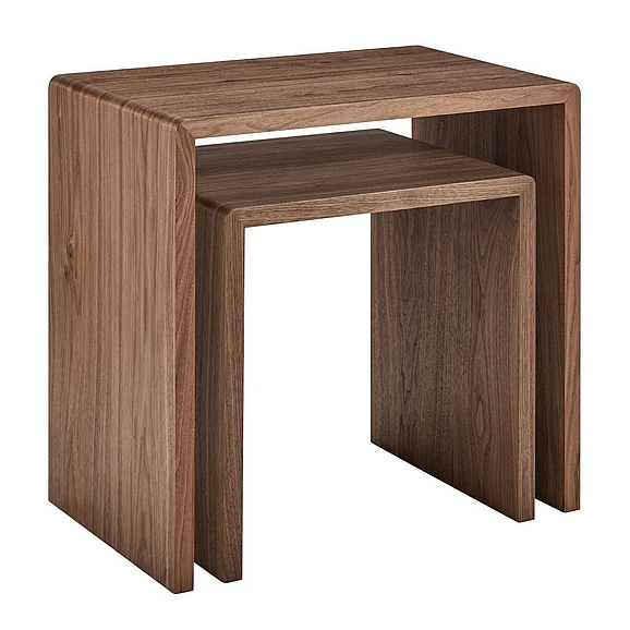 Euro Style Nova Nesting Side Table in Walnut 90974-WAL (Set of 2)