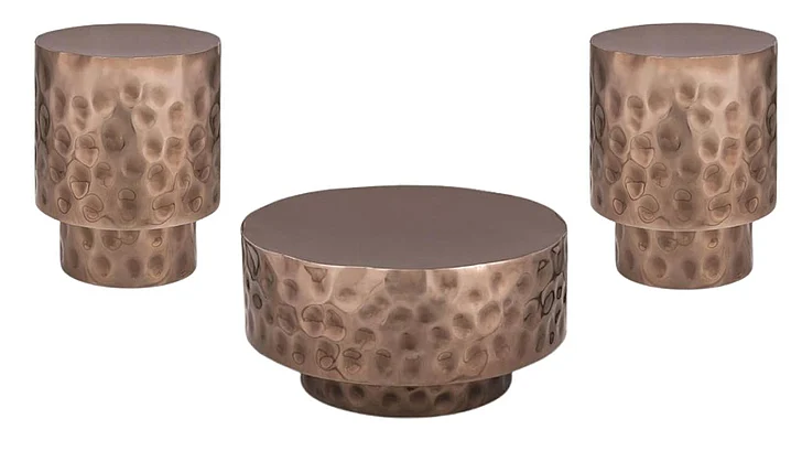 Galaxy Home CT-90 3pc Occasional Set in Copper