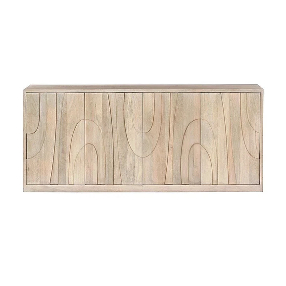 Moti Furniture Donatalla 4-Door Sideboard in Brushed Ivory 91009007