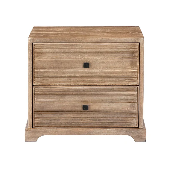Moti Furniture Camden Nightstand in Rustic Light Brown 91014001