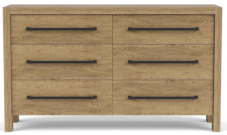 Riverside Furniture Davie 6 Drawer Dresser in Pale Oak 91090
