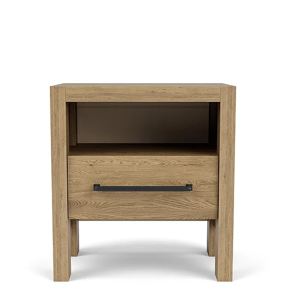 Riverside Furniture Davie 1 Drawer Nightstand in Pale Oak 91068