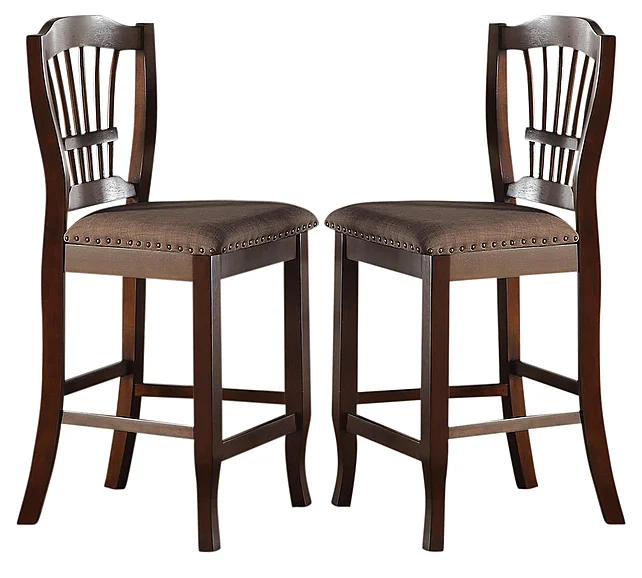 New Classic Bixby Counter Chair in Espresso D2541-22 (Set of 2)