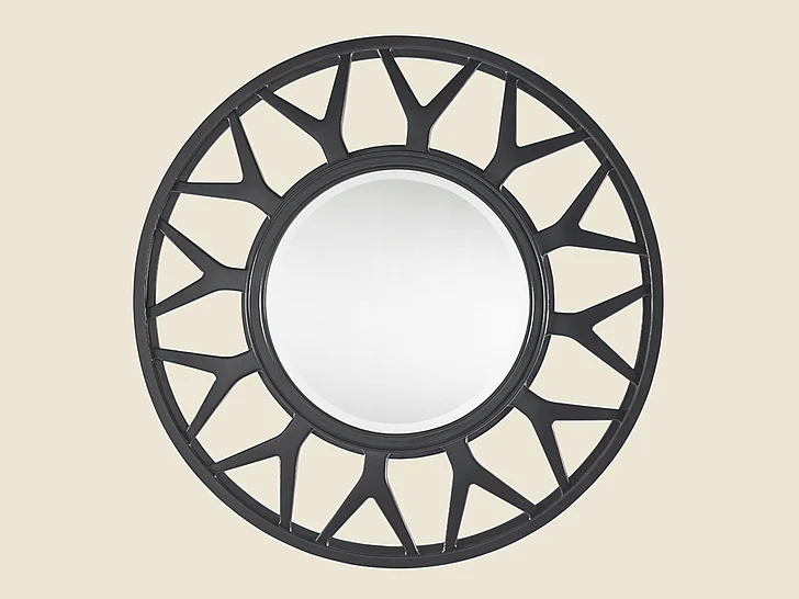 Lexington Furniture Carrera Esprit Round Mirror in Charcoal 911-201