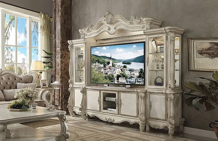 Acme Versailles Entertainment Center in Bone White 91320