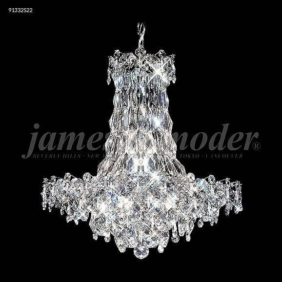 James R. Moder Continental Fashion Collection Crystal Chandelier in Silver 91332S22