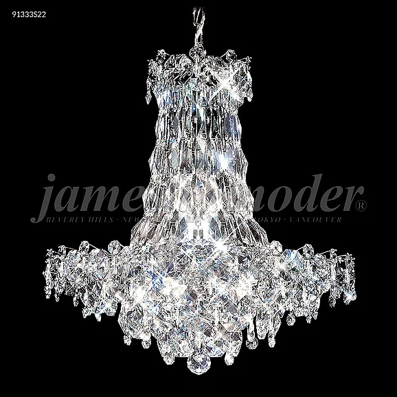 James R. Moder Continental Fashion Collection Crystal Chandelier in Silver 91333S22
