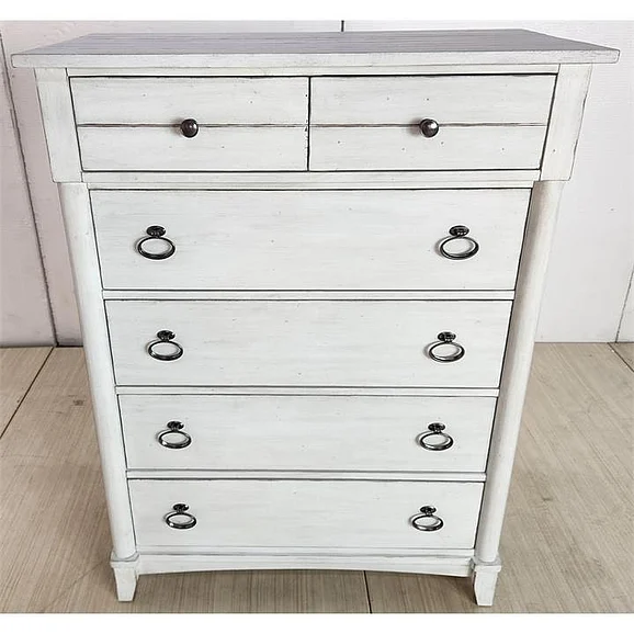 Riverside Furniture Maddox Five Drawer Chest in Aged Cotton 91465