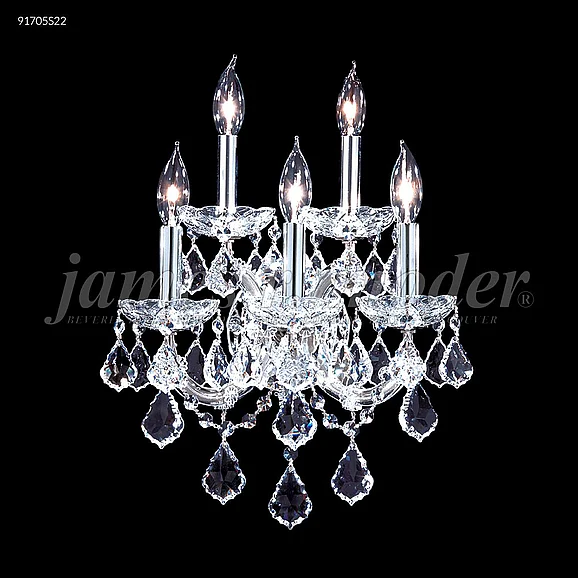 James R. Moder Maria Theresa Grand Collection Wall Sconce / Vanity in Silver 91705S22