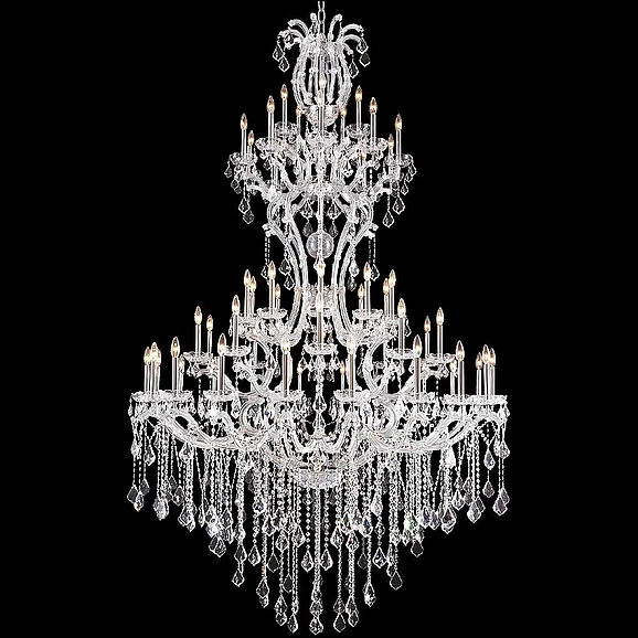 James R. Moder Maria Theresa Grand Collection Large Entry Crystal Chandelier in Silver 91765S22