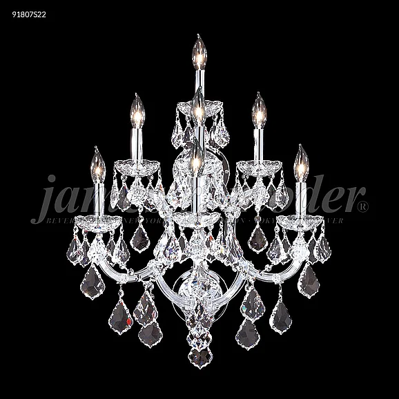 James R. Moder Maria Theresa Grand Collection Wall Sconce / Vanity in Silver 91807S22