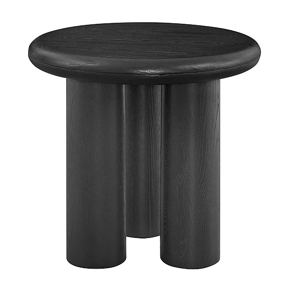 Euro Style Gunda 24" Round Side Table in Black 91817BLK-KIT