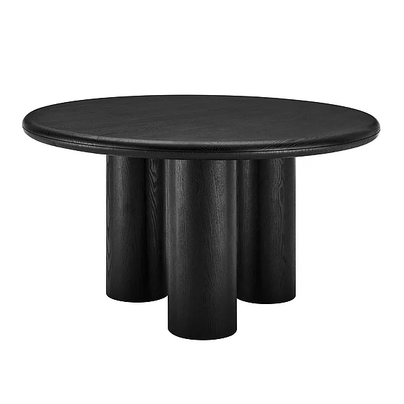 Euro Style Gunda 53" Round Table in Black 91818BLK-KIT