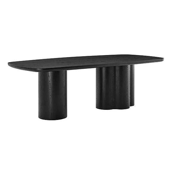 Alve 95" Rectangle Table in Black 91840BLK-KIT