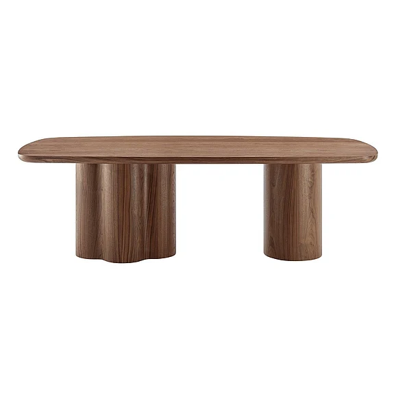 Alve 95" Rectangle Table in Walnut 91840WAL-KIT