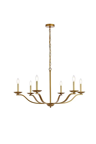 Elegant Trey 36 In. Pendant in Brass LD641D36BR CLOSEOUT