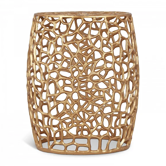 Meridian Priya End Table in Gold 224Gold-E