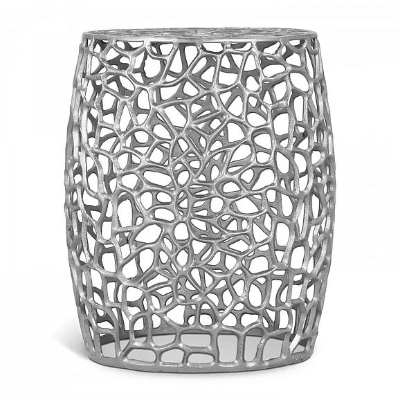 Meridian Priya End Table in Silver 224Silver-E