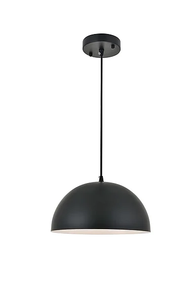 Elegant Forte 1 Light Black Pendant LD4022D12BK