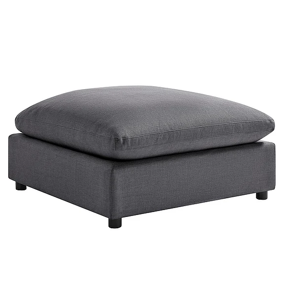 Comfort Pointe Casella Charcoal Fabric Ottoman 92001-26-OT