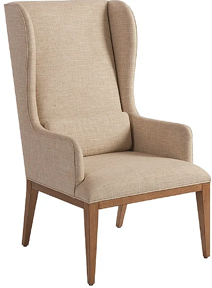 Barclay Butera Newport Seacliff Upholstered Host Wing Chair in Sandstone 920-883-01