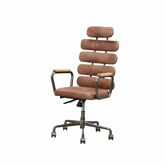 ACME Calan Office Chair in Vintage Whiskey Top Grain Leather 92110